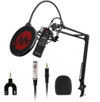 wright WR BM 800 Condenser Microphone studio mic for singing and voice recording microphone for singing mic set kit Condenser Microphone studio mic for singing Condenser Microphone studio mic for singing(Black)