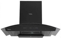 Zinnia Chimmney Auto Clean Wall and Ceiling Mounted Chimney(Black 1350 CMH)