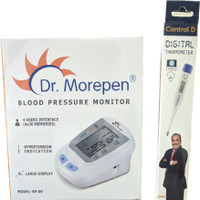 Dr. Morepen BP09 BP Meter + free thermometer Bp Monitor(White, Orange)
