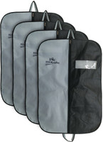 wini krafts 4 Non Woven Men's Coat Blazer, Foldover Breathable Garment Bag, (Grey Black,) 4(Grey Black)