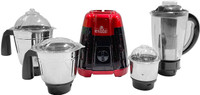 Eslite Xylo - 1HP Watt Juicer Mixer Grinder With 3 Stainless Steel & 1 Fruit Filter Jars With 2 Year Warranty XYLO 746 Juicer Mixer Grinder (4 Jars, Red)