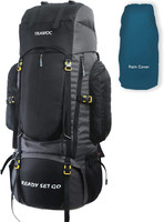TRAWOC 80L Travel Backpack for Outdoor Sport Camp Hiking Trekking Bag Camping Rucksack BHK001 1 Year Warranty (BLACK) Rucksack  - 80 L(Black)
