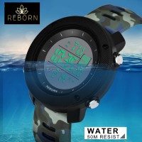 Eagle fly 9064 Blue Green Strap Dual time Watch Premium Watch Sports-Waterproof Men Watch Digital Watch  - For Boys