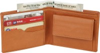 Leder Street Men Formal, Trendy Tan Genuine Leather Wallet(5 Card Slots)