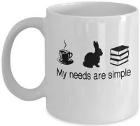 THE DIGITAL STORE MY NEED ARE SIMPLE Theme Printed Coffee|Gift for Couple|Birthday|Friends|Kids|Valentine Day|Funky(White,330ml)Set of 1 Ceramic Coffee Mug(330 ml)