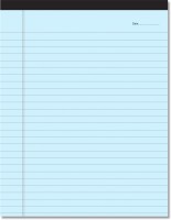 CLICKEDIN Writing Pad for Office, Premium Quality 70 GSM Paper A4 Size Legal/Wide Pad A4 Note Pad Ruled 50 Pages(Blue)
