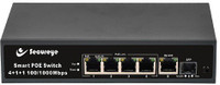 SECUREYE S-4GE-1UG-1UF-150W-NB Network Switch(Black)