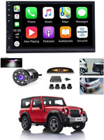 RKPSP 7 INCH Full Double Din Car Screen Stereo Media Player Audio Video Touch Screen Stereo Full HD with MP3/MP4/MP5/USB/FM Player/WiFi/Bluetooth & Mirror Link with Back Rear Camera & Black Sensor For Thar Car Stereo(Double Din)
