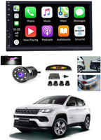 RKPSP 7 INCH Full Double Din Car Screen Stereo Media Player Audio Video Touch Screen Stereo Full HD with MP3/MP4/MP5/USB/FM Player/WiFi/Bluetooth & Mirror Link with Back Rear Camera & Black Sensor For Jeep Compass Car Stereo(Double Din)