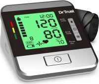 Dr. Trust Goldline with Talking Guidance and 3 Color Hypertension Alert LCD indicator and Power Adapter Included Blood Pressure Monitor USA Bp Monitor Bp Monitor(Metallic Silver)