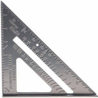 BUKU Double Side Scale Aluminium Alloy Metric Inch Triangle Measurement Hand Tool Ruler (Set of 1, Silver) Tri-Square(Pack of 1)