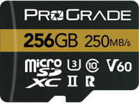 ProGrade Digital UHS-II V60 Gold 256 GB MicroSDXC Class 10 250 MB/s  Memory Card