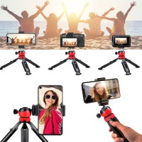 Callmate L-1 Portable & Flexible Mini Tripod | With 360 Degree Ball Head | For Smart Phones | Compact Cameras | GoPro | Tripod(Black, Supports Up to 3000 g)