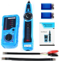 Techtest Wire Tracker Rj11 Rj45 Line Finder Multifunction Cable Tester for Ethernet Network Telephone Line Test Continuity Checking, with Clip Adapter Cable, Rj11 Adapter Cable, Rj45 Adapter Cable, Lan Cable Tester, Network Cable Tester, Lan Tester, Network Lan Cable Tester Network Interface Card(Bl