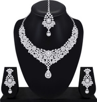 Atasi International Alloy Rhodium Silver Jewellery Set(Pack of 1)