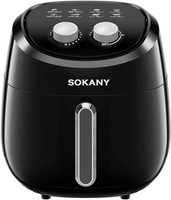 Vpllex 4 Liter Air Fryer 1500W Oven with Touch Control Panel with 6 Cooking Presets Timer Selection and Fully Adjustable Temperature Control (Black) Air Fryer(4 L)