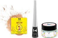 MORAZE ELF Pack Of 1 Eyeliner With 1 Lip scrub and 1 Compact (Warm Beige)(3 Items in the set)