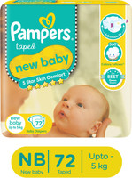 Pampers Active Baby Diapers - New Born(72 Pieces)