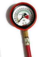 SEAHORSE POLYMERS Analog Tire Pressure Gauge Tire Pressure Gauge Plastic for Car Truck Motorcycle Bike Air Checking Meter with Rubber Hose (200 PSI)(200 PSI)