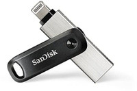 SanDisk IXPAND FLASH DRIVE GO 128 GB lightning to usb 128 GB OTG Drive(Silver, Black, Type A to Lightning)