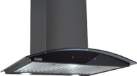 Glen 6071 Wall Mounted Chimney(Black 1250 CMH)