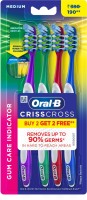 Oral-B Criss Cross Gum Care Medium Medium Toothbrush(4 Toothbrushes)