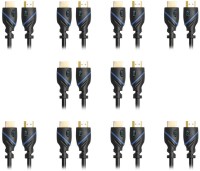 C&E  TV-out Cable (10-Pack) High Speed Supports Ethernet, 3D and Audio Return ULTRA Series (25 Feet) HDMI Cable(Black, For Computer, 7.62 m)