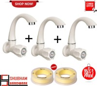 SHUBHAM HARDWARE SH-Kitchen Sink Plastic Tap 2pc with 2 Teflon Tape Free Health  Faucet(Wall Mount Installation Type)