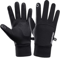 HASTHIP Winter Running Gloves Touch Screen Thermal Cycling Gloves Baseball Gloves(Black)