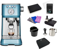 Solis Perfetta Plus 1170 Coffee machine Promopack Espresso Machione 16 Bar 1.7L Water tank Blue + Accessories 25 Cups Coffee Maker(Blue)