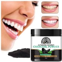 Afflatus Organic Teeth Whitening Charcoal Powder | For Tobacco Stain, Tartar, Gutkha Stain and Yellow Teeth Removal Teeth Whitening Kit