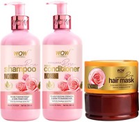 WOW SKIN SCIENCE Himalayan Rose Kit - Rose Shampoo+ Himalayan Rose Hair mask + Himalayan Rose Conditioner(3 Items in the set)