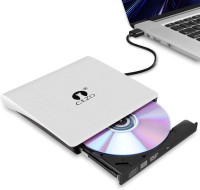 Cezo External USB 3.0 Portable Slim CD/DVD-ROM +-R-R-RW Burner Writer for Laptop Desktop Notebook Windows and Mac OS External DVD Writer White External DVD Writer(White)
