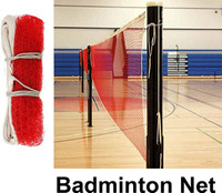 VICTORY Badminton Net , Badminton Net Nylon, Super Special Quality Badminton Net(Red)