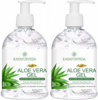 KAYAYURVEDA 100% Pure Aloe Vera Gel - Repairing & Soothing for Face, Body & Hair - Pack of 2(600 ml)