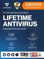 K7 Security 5 PC Infiniti Lifetime Validity Ultimate Security (Email Delivery - No CD)(Standard Edition)