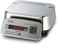 CAS Waterproof weighing Scale, High Brightness Large Backlight Dual LED Display, Stainless Steel Tray With Watrproof weighing scale (Weight Capacity 15kg* 2g) With 1 Year Warranty Weighing Scale(Steel Grey)