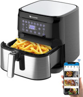 Proscenic T21 Smart Air Fryer, App & Alexa Control, XL 5. 8QT, 1700 Watt Electric Air Fryers Oven & Oilless Cooker, 8 Cooking Presets, LED Touchscreen, Nonstick Basket, Preheat, Black Air Fryer(2.5 L)