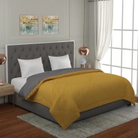 Flipkart Perfect Homes Solid Double Comforter(Polyester, Chrome Yellow
Ash Grey)