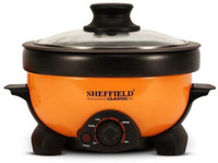 Sheffield Classic SH-5003 Electric Rice Cooker with Steaming Feature(1.2 L, Orange)
