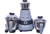 Pratham Granite Mixer Grinder Blender 600W With 3 Stainless Steel Jar, 2 Bullet Jar And 1 Juicer Jar Granite Series 600 Mixer Grinder (6 Jars, Grey, Black)