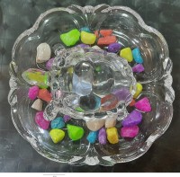 Glass World Creative Handicraft Feng shui Lucky Turtle New Crystal Tortoise Decorative Showpiece  -  16.5 cm(Crystal, Clear)