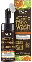 WOW SKIN SCIENCE Brightening Vitamin C Foaming  with Built-In Face Brush for deep cleansing - No Parabens, Sulphate, Silicones & Color - 150 ml Face Wash(150 ml)