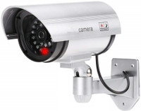 Flipco DUMMY_BULLET Security Camera Realistic Looking Dummy IR Security CCTV Fake Bullet Camera With Flashing LED Light Indication Security Camera Security Camera