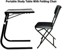 Glorist Plastic Study Table(Free Standing, Finish Color - BLACK, Chair Included, DIY(Do-It-Yourself))