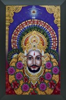 FRIZZY ARTS khatu syam ji | khatu shyam ji paintings | khatu shyam ji photo frames Digital Reprint 14 inch x 20 inch Painting
