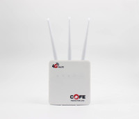 COFE CF-4GVL037 with 300Mbps Speed 4G Sim Wi-Fi Router, No Configuration Required, with Micro SIM Card Slot and 3 Antenna (512MB RAM, White) 300 Mbps 4G Router(White, Single Band)