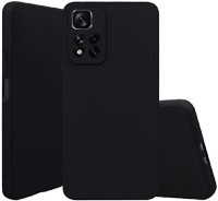 MobiSpiff Back Cover for Redmi Note 11t(5g)(Black, Camera Bump Protector, Silicon)