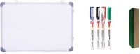 Samayra Non Magnetic Wood Non Magnetic 2X1.5 Ft Whiteboards and Duster Combos(White)