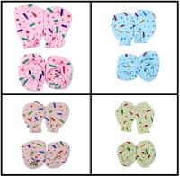 homeshoper Newborn Baby Boy and Baby Girl Mittens and Booties Combo Set Soft Hosiery Cotton (pack of 4)(Multicolor)